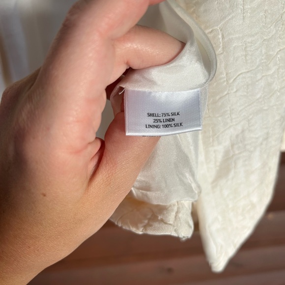 Eileen Fisher Silk/ Linen Crinkle Textured Blazer Size M - Picture 3 of 4